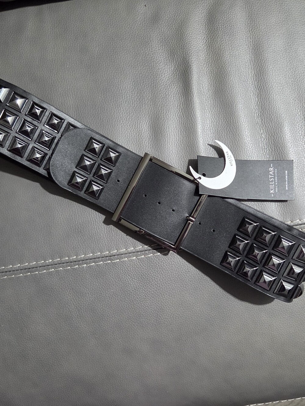 Killstar Studded Black FauxLeather Belt -